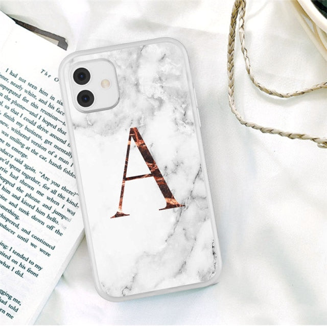 Marble Texture Alphabet Letter For iPhone freeshipping - Best iPhone Cases Accessories
