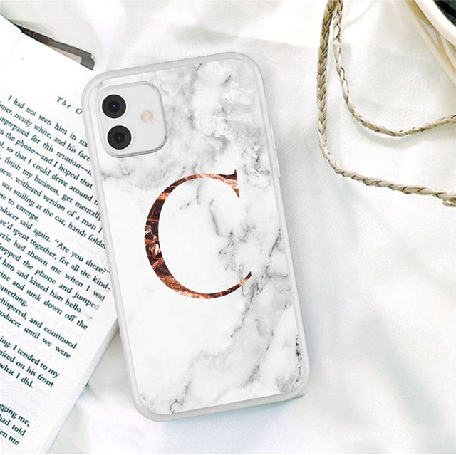 Marble Texture Alphabet Letter For iPhone freeshipping - Best iPhone Cases Accessories