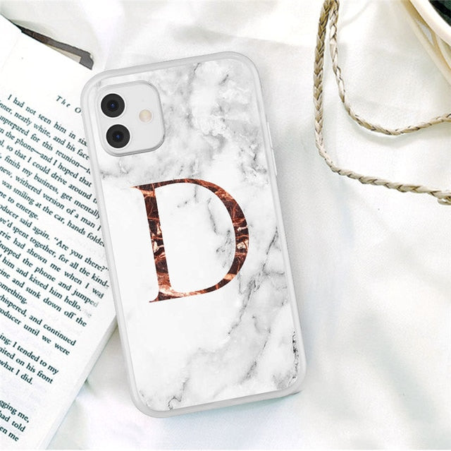 Marble Texture Alphabet Letter For iPhone freeshipping - Best iPhone Cases Accessories