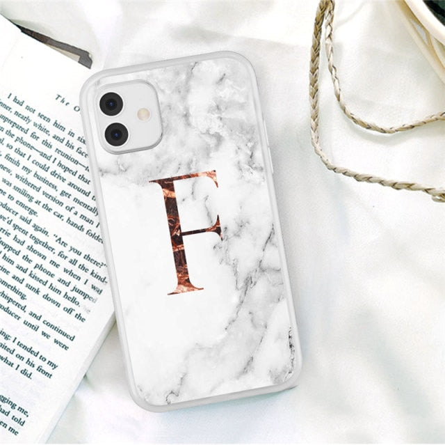 Marble Texture Alphabet Letter For iPhone freeshipping - Best iPhone Cases Accessories