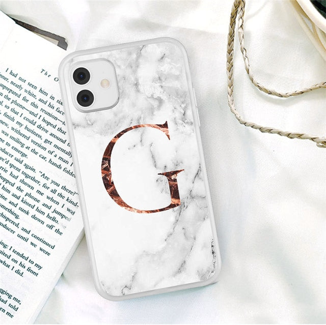 Marble Texture Alphabet Letter For iPhone freeshipping - Best iPhone Cases Accessories