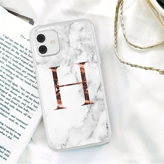 Marble Texture Alphabet Letter For iPhone freeshipping - Best iPhone Cases Accessories