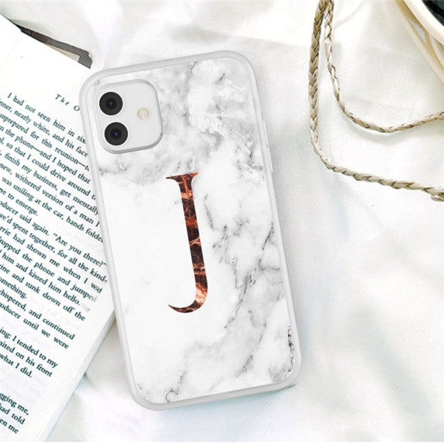 Marble Texture Alphabet Letter For iPhone freeshipping - Best iPhone Cases Accessories