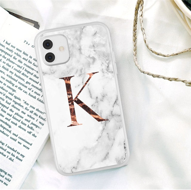 Marble Texture Alphabet Letter For iPhone freeshipping - Best iPhone Cases Accessories