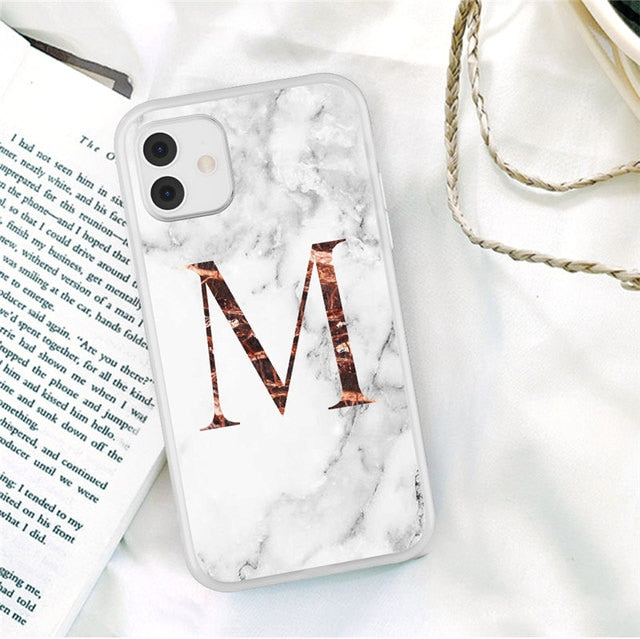 Marble Texture Alphabet Letter For iPhone freeshipping - Best iPhone Cases Accessories