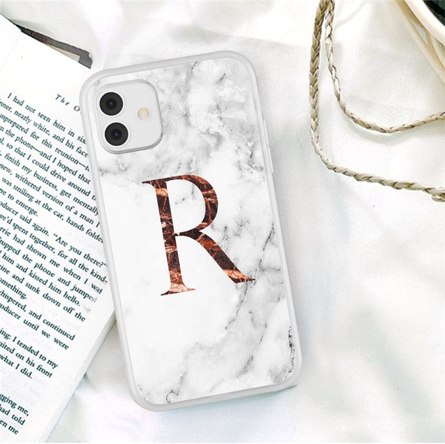 Marble Texture Alphabet Letter For iPhone freeshipping - Best iPhone Cases Accessories