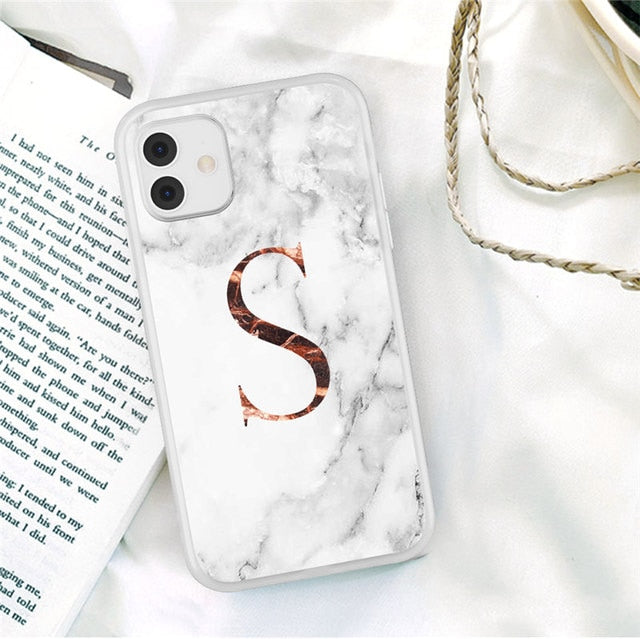 Marble Texture Alphabet Letter For iPhone freeshipping - Best iPhone Cases Accessories