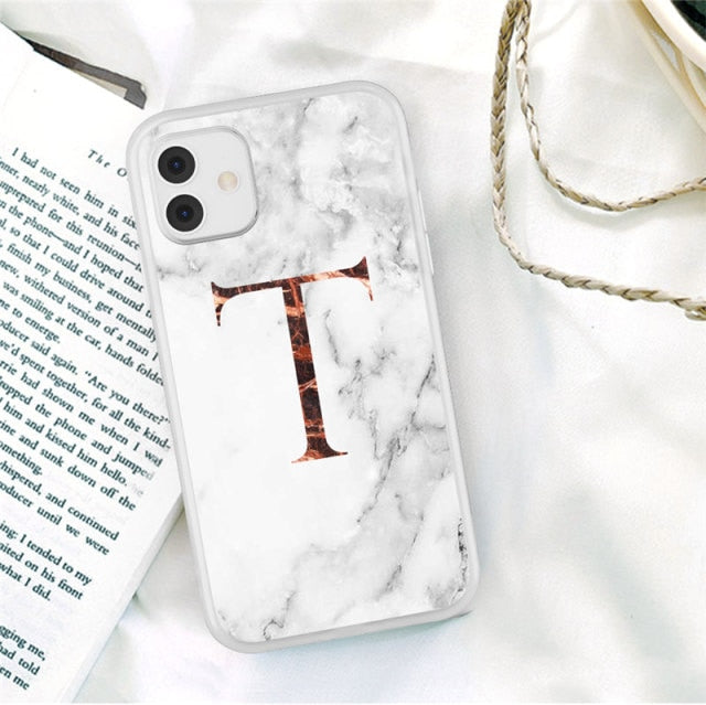 Marble Texture Alphabet Letter For iPhone freeshipping - Best iPhone Cases Accessories