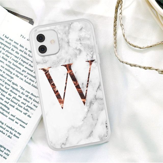 Marble Texture Alphabet Letter For iPhone freeshipping - Best iPhone Cases Accessories