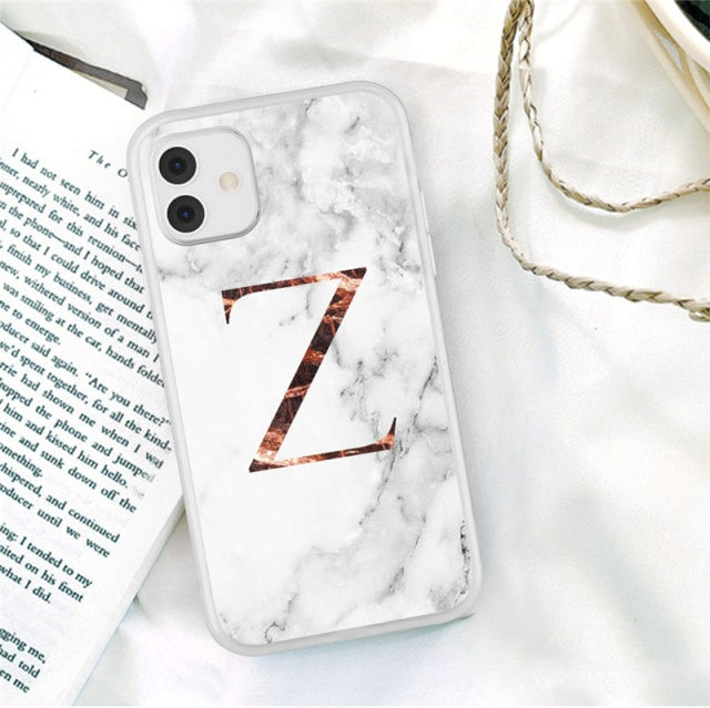 Marble Texture Alphabet Letter For iPhone freeshipping - Best iPhone Cases Accessories