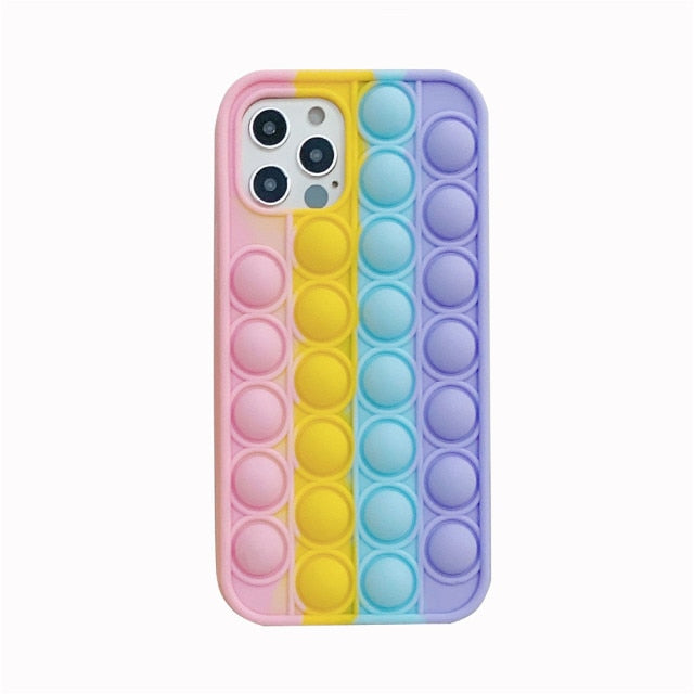 for iPhone Xr Bubble Case For iPhone 12 11 13 Pro Max Mini 7 8 XS XR SE Cover Reliver Stress Fidget Toys Push Bubble Antistress freeshipping - Best iPhone Cases Accessories