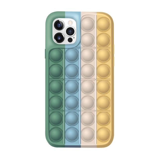 for iPhone Xr Bubble Case For iPhone 12 11 13 Pro Max Mini 7 8 XS XR SE Cover Reliver Stress Fidget Toys Push Bubble Antistress freeshipping - Best iPhone Cases Accessories