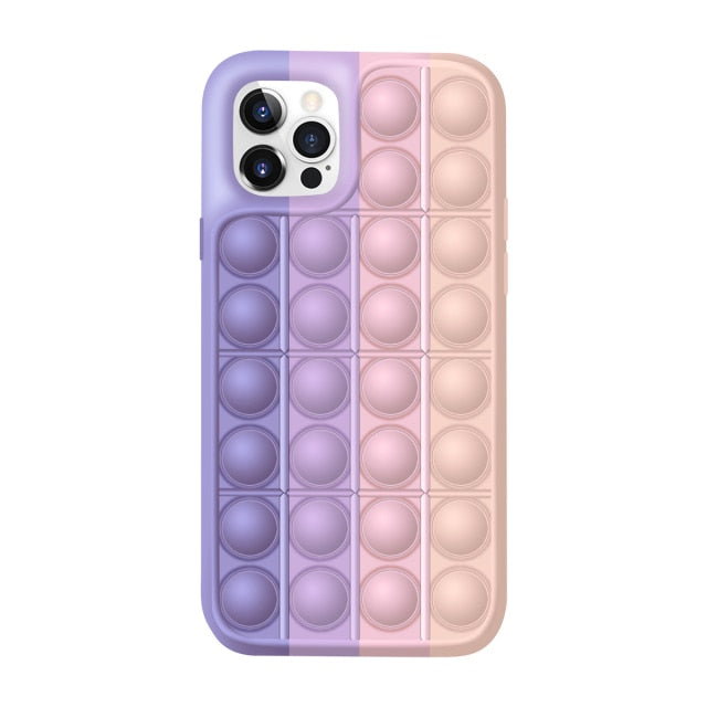 for iPhone Xr Bubble Case For iPhone 12 11 13 Pro Max Mini 7 8 XS XR SE Cover Reliver Stress Fidget Toys Push Bubble Antistress freeshipping - Best iPhone Cases Accessories