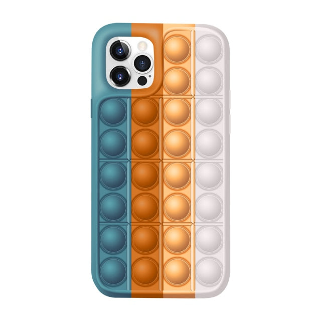 for iPhone Xr Bubble Case For iPhone 12 11 13 Pro Max Mini 7 8 XS XR SE Cover Reliver Stress Fidget Toys Push Bubble Antistress freeshipping - Best iPhone Cases Accessories