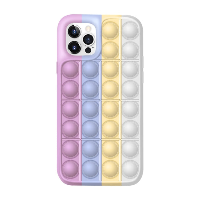 for iPhone Xr Bubble Case For iPhone 12 11 13 Pro Max Mini 7 8 XS XR SE Cover Reliver Stress Fidget Toys Push Bubble Antistress freeshipping - Best iPhone Cases Accessories