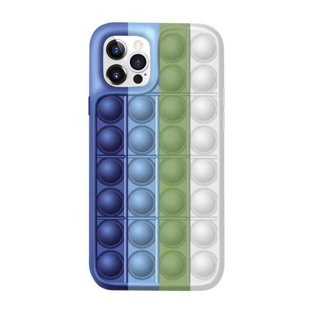 for iPhone Xr Bubble Case For iPhone 12 11 13 Pro Max Mini 7 8 XS XR SE Cover Reliver Stress Fidget Toys Push Bubble Antistress freeshipping - Best iPhone Cases Accessories