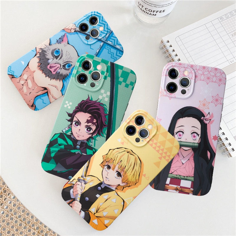 Anime Demon Slayer Cartoon Phone Case For iPhone freeshipping - Best iPhone Cases Accessories