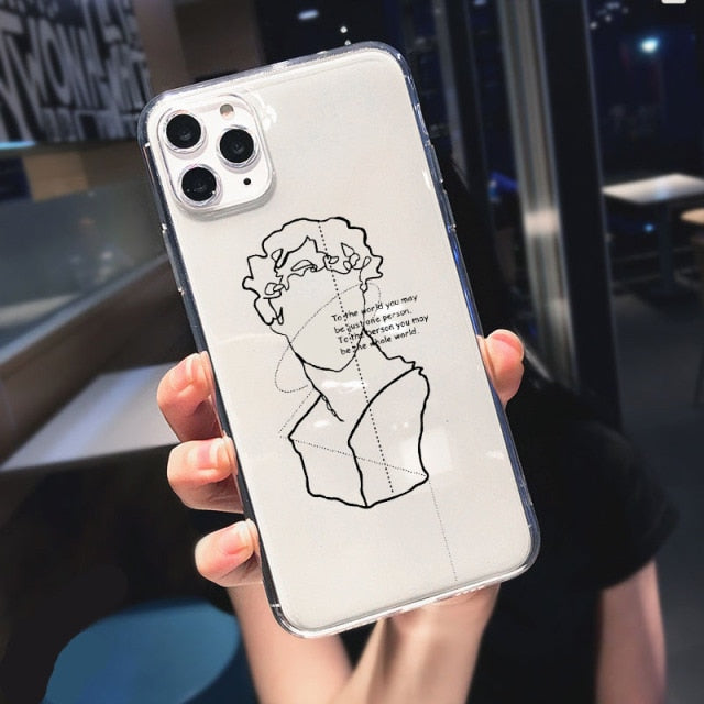 Soft Silicon Funny Phone Case For iPhone 13 11 Pro Max 12 mini SE2020 6 7 8 Plus XR XS Max Luxury Clear Back Cover Funda Coque freeshipping - Best iPhone Cases Accessories