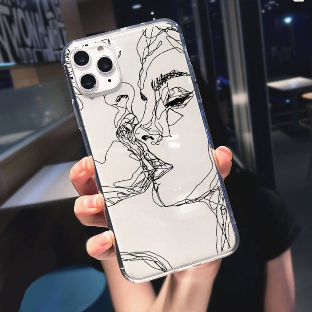 Soft Silicon Funny Phone Case For iPhone 13 11 Pro Max 12 mini SE2020 6 7 8 Plus XR XS Max Luxury Clear Back Cover Funda Coque freeshipping - Best iPhone Cases Accessories
