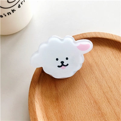 New Hot-selling Universal Cute Cartoon Foldable Mobile Phone Finger Ring Bracket Handle Airbag Bracket Accessories For iPhone freeshipping - Best iPhone Cases Accessories