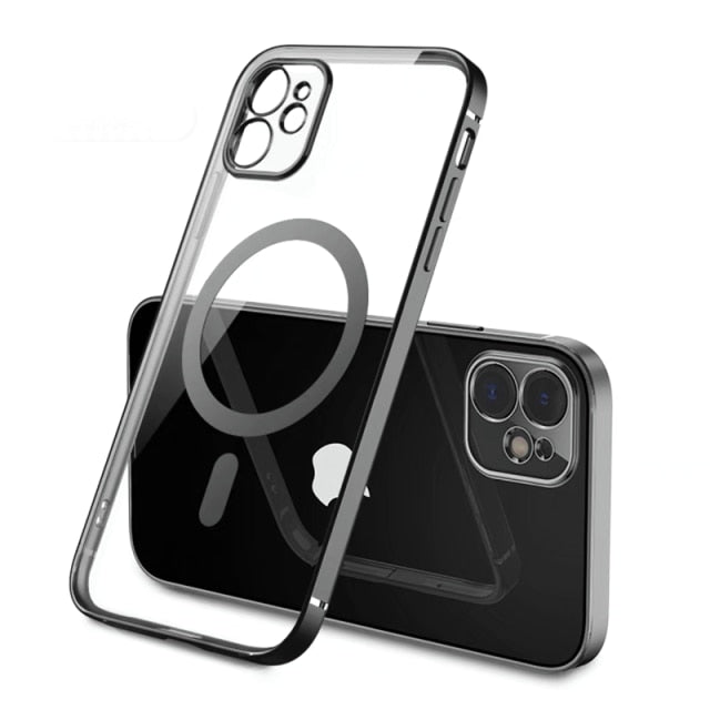 Original Official Magsafe Magnetic Wireless Charging Plating Case For iPhone 13 12 11 Pro Max Mini Back Phone Cover Accessories freeshipping - Best iPhone Cases Accessories