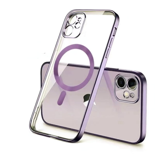 Original Official Magsafe Magnetic Wireless Charging Plating Case For iPhone 13 12 11 Pro Max Mini Back Phone Cover Accessories freeshipping - Best iPhone Cases Accessories