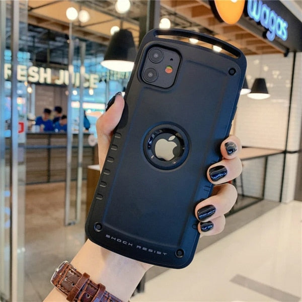 luxury Hybrid Shockproof Case For iPhone 13 Pro Max Heavy Duty Armor Case For iPhone 11 X XS Max XR 8 7 Plus Hard Silicone Cover freeshipping - Best iPhone Cases Accessories