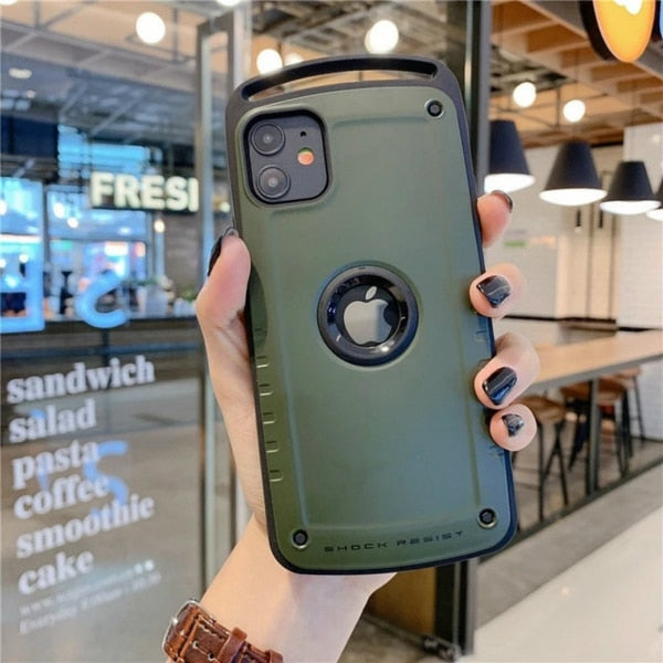luxury Hybrid Shockproof Case For iPhone 13 Pro Max Heavy Duty Armor Case For iPhone 11 X XS Max XR 8 7 Plus Hard Silicone Cover freeshipping - Best iPhone Cases Accessories
