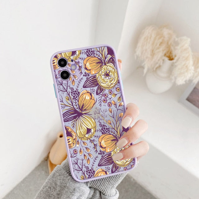 Flower Bud Phone Case for iphone 11 12 13 Pro Max for iphone X XS MAX XR 6s 7 8 Plus SE 2 Back Hard Shockproof Cover Funda Shell freeshipping - Best iPhone Cases Accessories