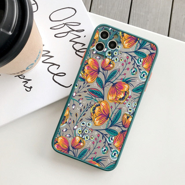 Flower Bud Phone Case for iphone 11 12 13 Pro Max for iphone X XS MAX XR 6s 7 8 Plus SE 2 Back Hard Shockproof Cover Funda Shell freeshipping - Best iPhone Cases Accessories