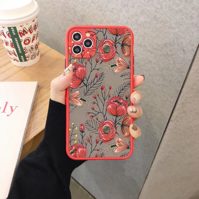 Flower Bud Phone Case for iphone 11 12 13 Pro Max for iphone X XS MAX XR 6s 7 8 Plus SE 2 Back Hard Shockproof Cover Funda Shell freeshipping - Best iPhone Cases Accessories