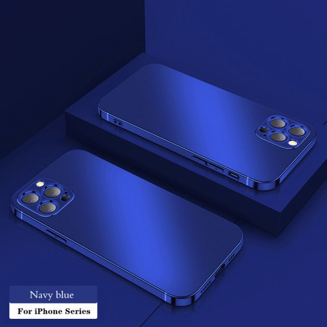Colored Square Plating Transparent Soft Thin TPU Case For iPhone 12 and below freeshipping - Best iPhone Cases Accessories