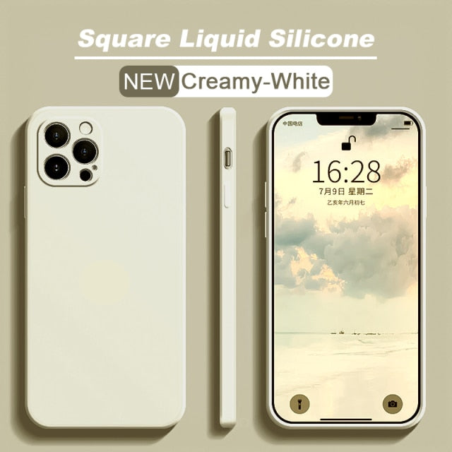 Official Square Liquid Silicone Case For iPhone 11 13 12 Pro Max Mini Full Protector Case For iPhone XS MAX XR X 7 8 PLUS Cover freeshipping - Best iPhone Cases Accessories