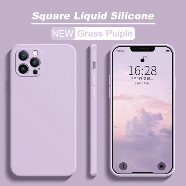 Official Square Liquid Silicone Case For iPhone 11 13 12 Pro Max Mini Full Protector Case For iPhone XS MAX XR X 7 8 PLUS Cover freeshipping - Best iPhone Cases Accessories