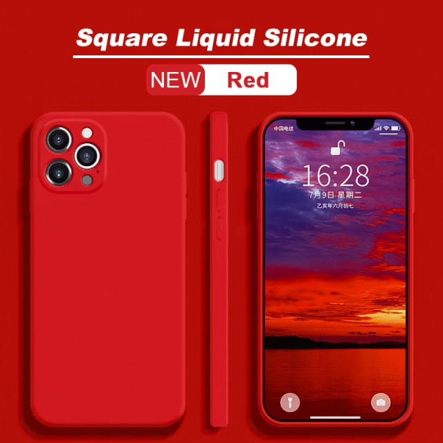 Official Square Liquid Silicone Case For iPhone 11 13 12 Pro Max Mini Full Protector Case For iPhone XS MAX XR X 7 8 PLUS Cover freeshipping - Best iPhone Cases Accessories