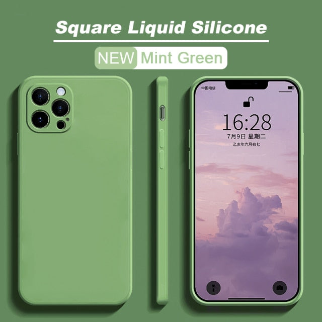 Official Square Liquid Silicone Case For iPhone 11 13 12 Pro Max Mini Full Protector Case For iPhone XS MAX XR X 7 8 PLUS Cover freeshipping - Best iPhone Cases Accessories