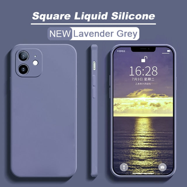 Official Square Liquid Silicone Case For iPhone 11 13 12 Pro Max Mini Full Protector Case For iPhone XS MAX XR X 7 8 PLUS Cover freeshipping - Best iPhone Cases Accessories