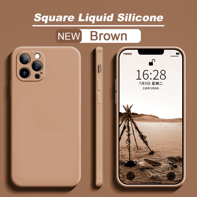 Official Square Liquid Silicone Case For iPhone 11 13 12 Pro Max Mini Full Protector Case For iPhone XS MAX XR X 7 8 PLUS Cover freeshipping - Best iPhone Cases Accessories