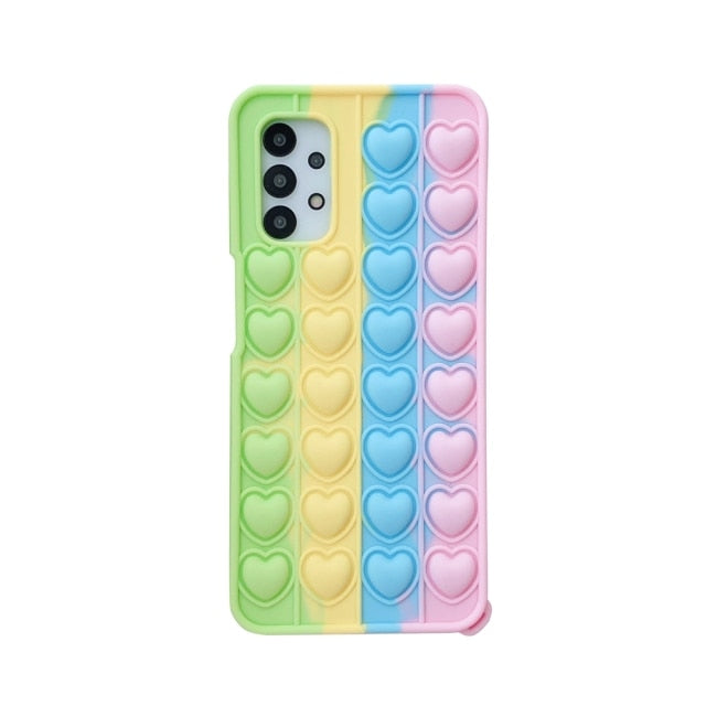 Push Bubble Relieve Stress Case for IPhone 11 12 13 Mini Pro XS Max Xr X 6s 7 8 Plus Silicone Soft Pop Fidget Toys Rainbow Cover freeshipping - Best iPhone Cases Accessories