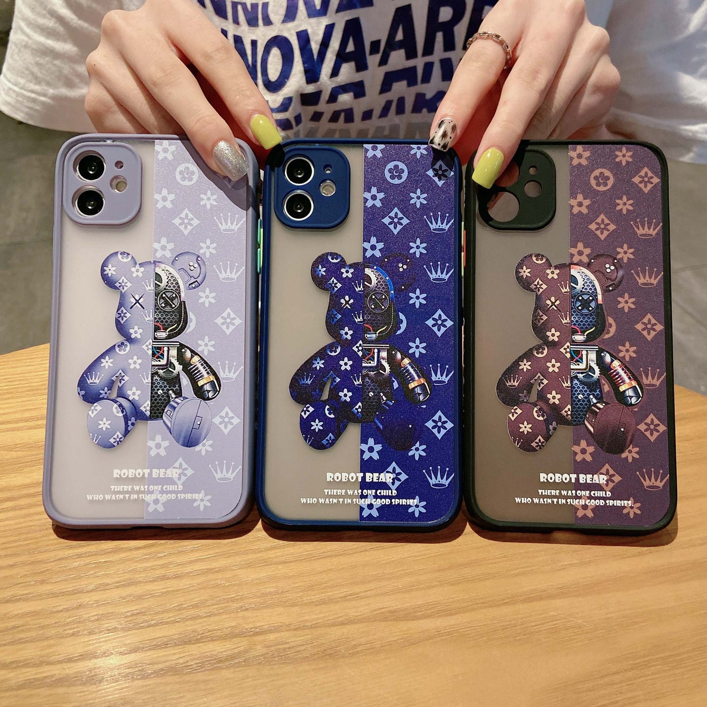 Luxury Bear Phone Cases with Mini Camera Lens Cover Case for iPhone freeshipping - Best iPhone Cases Accessories