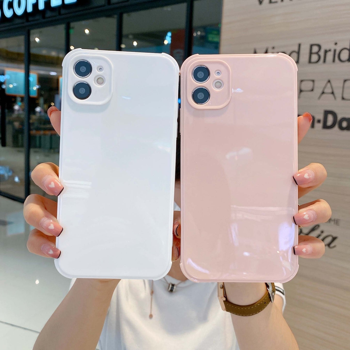 Candy Color Airbag Soft Tpu Phone Cases for iPhone 11 Pro 12 13 Pro Max Mini Shockproof Cover for iPhone 7 8 Plus XR XS Max Se freeshipping - Best iPhone Cases Accessories