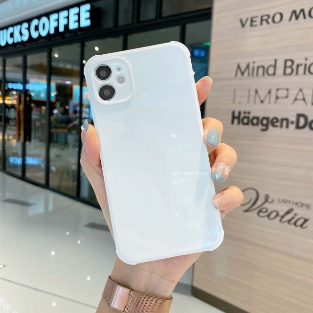 Candy Color Airbag Soft Tpu Phone Cases for iPhone 11 Pro 12 13 Pro Max Mini Shockproof Cover for iPhone 7 8 Plus XR XS Max Se freeshipping - Best iPhone Cases Accessories