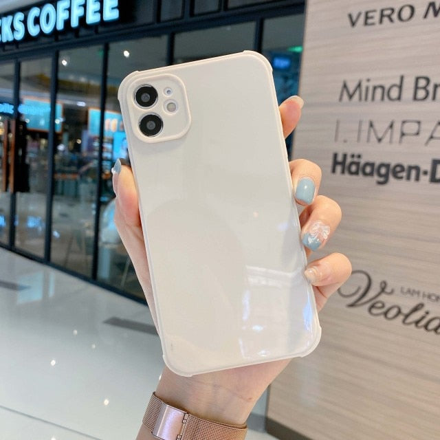 Candy Color Airbag Soft Tpu Phone Cases for iPhone 11 Pro 12 13 Pro Max Mini Shockproof Cover for iPhone 7 8 Plus XR XS Max Se freeshipping - Best iPhone Cases Accessories