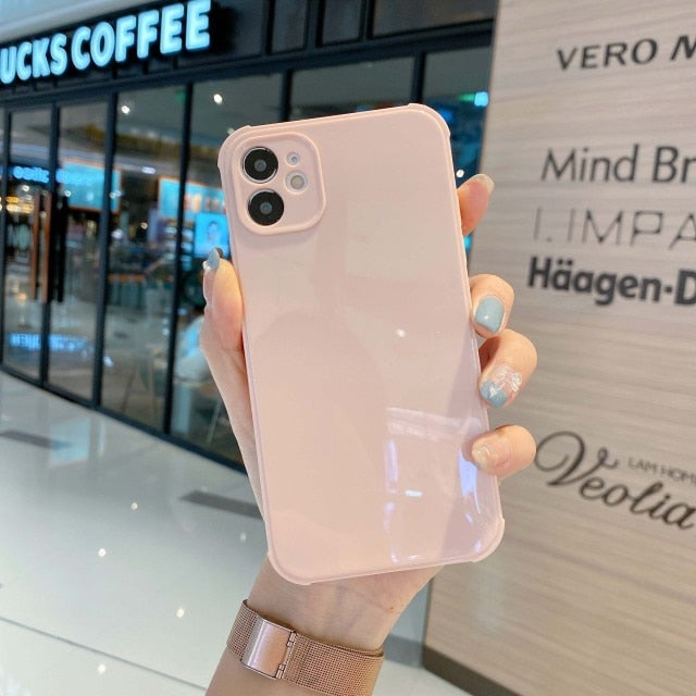 Candy Color Airbag Soft Tpu Phone Cases for iPhone 11 Pro 12 13 Pro Max Mini Shockproof Cover for iPhone 7 8 Plus XR XS Max Se freeshipping - Best iPhone Cases Accessories