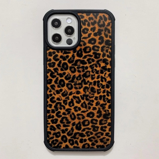 Leopard Print Milk Cow Zebra Stripe Phone Case For iPhone 13 12 11 Pro Max Mini XR X XS 7 8 Plus SE 2020 Hard Back Cover freeshipping - Best iPhone Cases Accessories