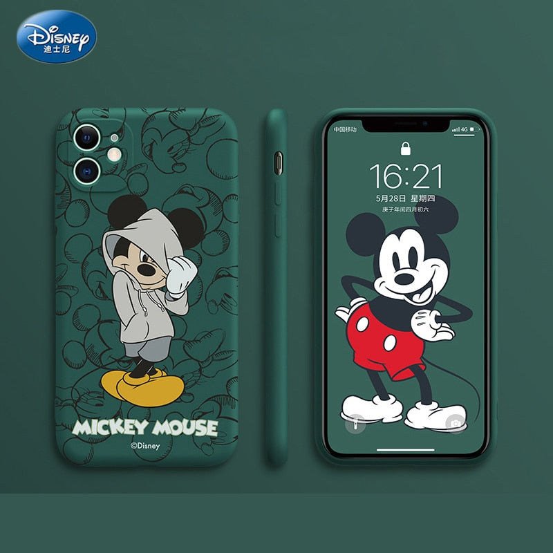 DISNEY 2021 Minnie Silicone Case for IPhone 13 13Pro Xs Max iPhone 7 8 Plus 12 Official Liquid Silicon 360 Full Cover zz0524 freeshipping - Best iPhone Cases Accessories
