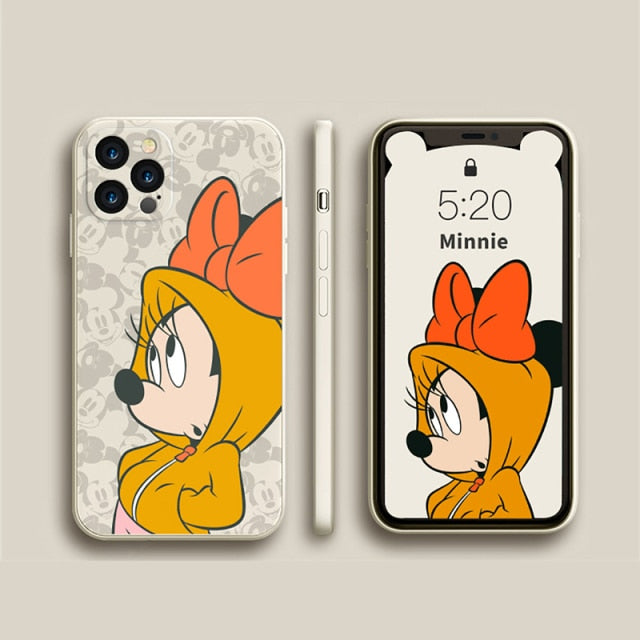 DISNEY 2021 Minnie Silicone Case for IPhone 13 13Pro Xs Max iPhone 7 8 Plus 12 Official Liquid Silicon 360 Full Cover zz0524 freeshipping - Best iPhone Cases Accessories