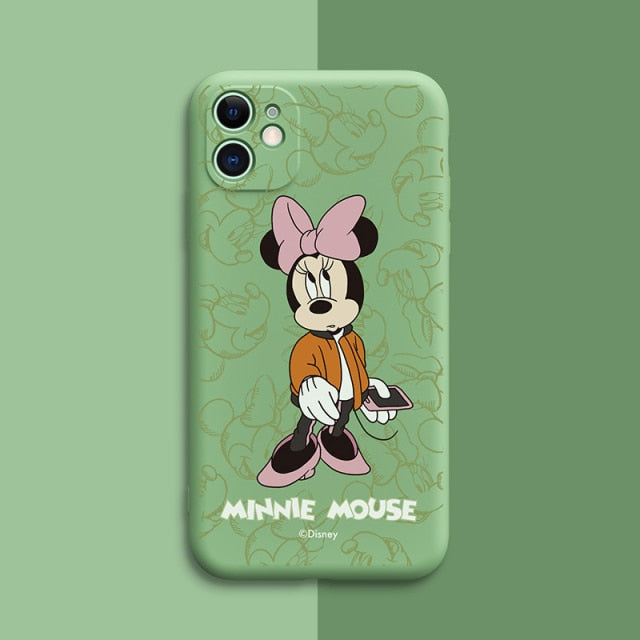 DISNEY 2021 Minnie Silicone Case for IPhone 13 13Pro Xs Max iPhone 7 8 Plus 12 Official Liquid Silicon 360 Full Cover zz0524 freeshipping - Best iPhone Cases Accessories