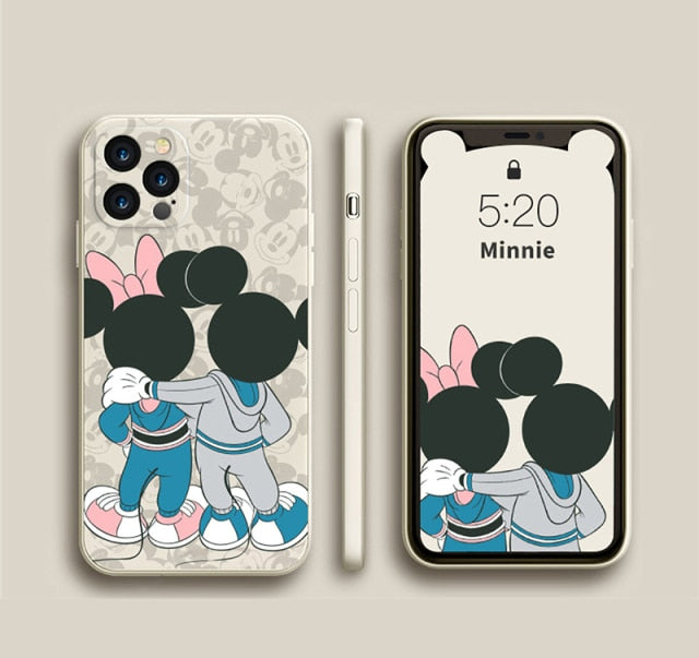 DISNEY 2021 Minnie Silicone Case for IPhone 13 13Pro Xs Max iPhone 7 8 Plus 12 Official Liquid Silicon 360 Full Cover zz0524 freeshipping - Best iPhone Cases Accessories
