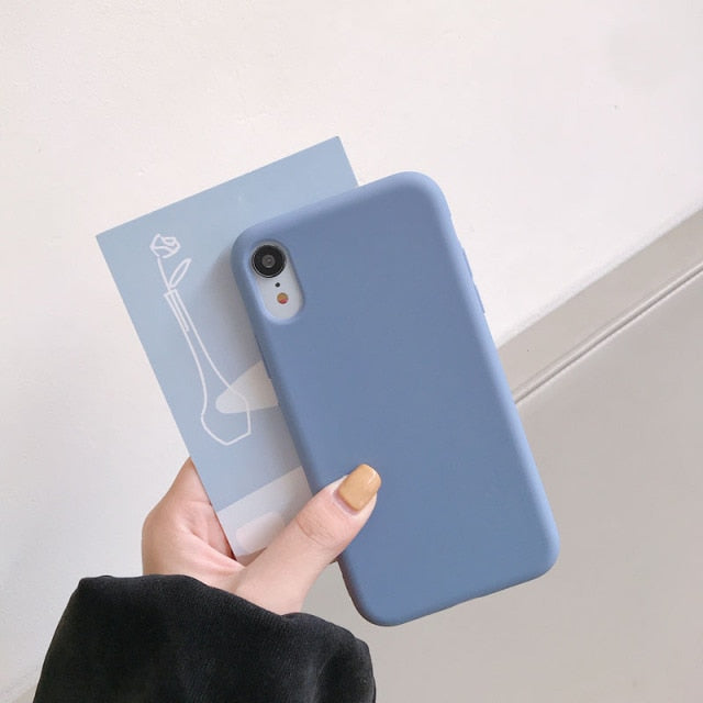 Luxury Silicone Phone Case for iPhone 11 12 Pro Max mini Soft Candy Cover for iPhone iPhone XR XS X 6 6S 7 8 Plus Cases freeshipping - Best iPhone Cases Accessories